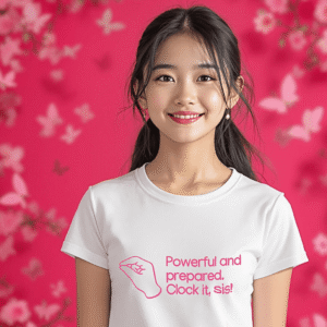 Powerful & Prepared. Clock it, sis! Girls Youth T- Shirts